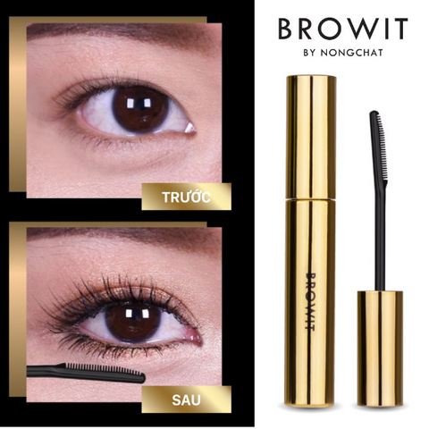 Mascara Chống Thấm Nước Browit By Nong Chat My Everyday 5.5g - Đầu Cọ Chải Dễ Dàng, Mi Dài Cong Tự Nhiên Bền 24h, Khô Nhanh, Không Lem