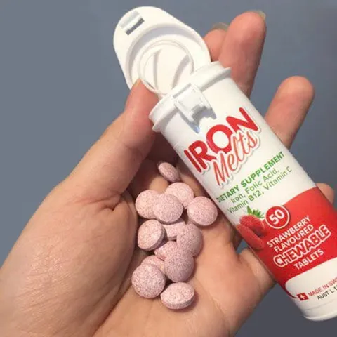 Viên Ngậm Bổ Sung Sắt Iron Melts 50 Viên Chính Hãng Úc | Hỗ Trợ Bổ Máu, Bổ Sung Sắt Dễ Hấp Thụ