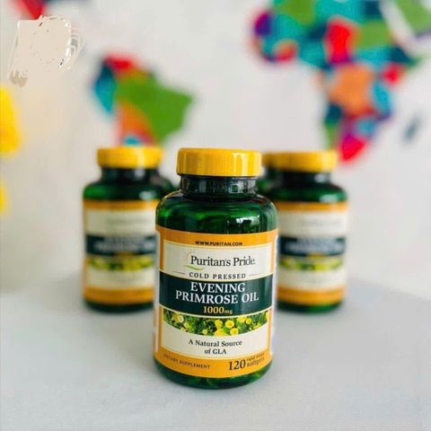Viên Uống Tinh Dầu Hoa Anh Thảo Puritan's Pride 1300mg - Hỗ Trợ Sức Khỏe Da và Tim Mạch - 120 Viên Mỹ