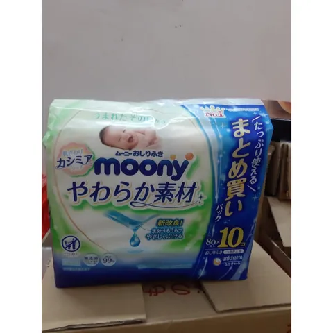 Khăn Giấy Ướt Moony Nhật Bản - Combo 76 Tờ An Toàn Cho Bé - Giữ Ẩm Da, Không Hóa Chất, Dành Cho Trẻ Sơ Sinh