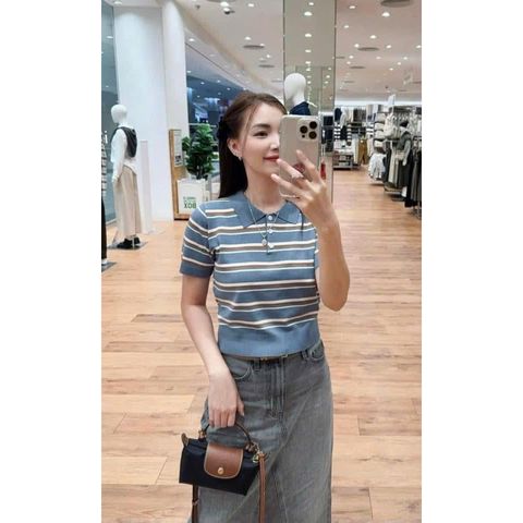 Áo len polo cộc tay Gu Japan - Thời trang nữ trẻ trung, đẹp mắt, phù hợp cho đi chơi và đi làm, nhiều màu sắc lựa chọn.