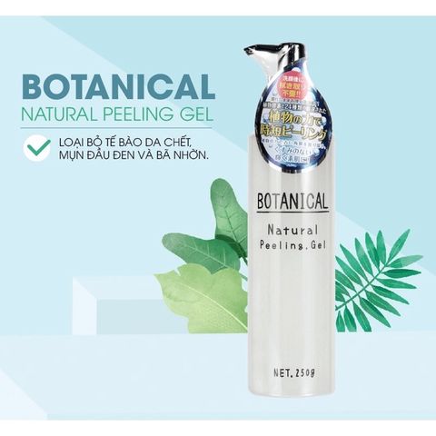 Gel Tẩy Da Chết Botanica Natural Peeling 250g - Sản phẩm chăm sóc da mặt Nhật Bản, loại bỏ tế bào chết, làm sáng da và giảm lỗ chân lông.
