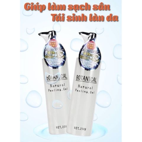 Gel Tẩy Da Chết Botanica Natural Peeling 250g - Sản phẩm chăm sóc da mặt Nhật Bản, loại bỏ tế bào chết, làm sáng da và giảm lỗ chân lông.