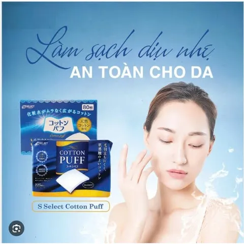 Set 2 Hộp Bông Tẩy Trang Cotton Puff Nhật Bản - 80 Miếng Hộp Cho Chăm Sóc Da - S Select Hàng Nội Địa Chính Hãng