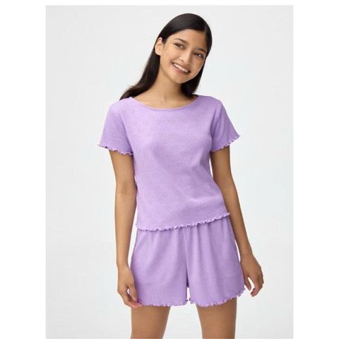 Bộ đồ nữ cotton ngắn tay Gu Japan - Quần short họa tiết dễ thương, thoải mái cho mùa hè, lựa chọn hoàn hảo để đi chơi và nghỉ ngơi