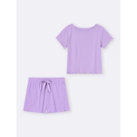 Bộ đồ nữ cotton ngắn tay Gu Japan - Quần short họa tiết dễ thương, thoải mái cho mùa hè, lựa chọn hoàn hảo để đi chơi và nghỉ ngơi