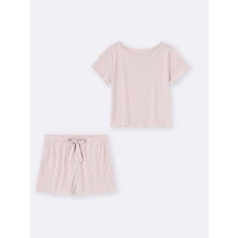 Bộ đồ nữ cotton ngắn tay Gu Japan - Quần short họa tiết dễ thương, thoải mái cho mùa hè, lựa chọn hoàn hảo để đi chơi và nghỉ ngơi