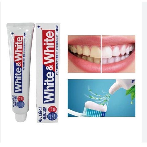 Kem Đánh Răng White & White 150g - Chăm Sóc Răng Miệng Nhật Bản, Sạch Bẩn & Thơm Mát, Ngăn Ngừa Sâu Răng