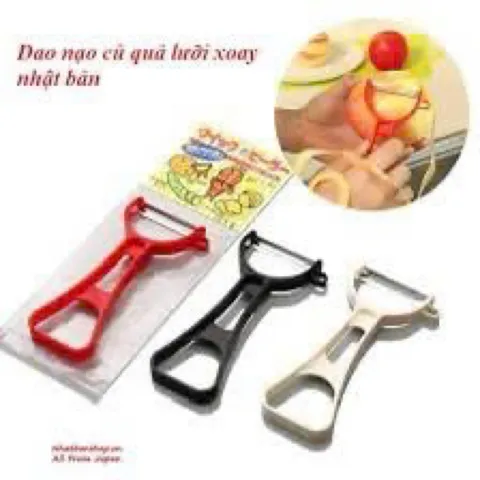Dao Nạo Củ Quả Lưỡi Xoay Nhật Bản - Dao Gọt Vỏ Chất Liệu Thép Chống Gỉ, Dụng Cụ Đa Năng Nhà Bếp Nhập Khẩu Chính Hãng