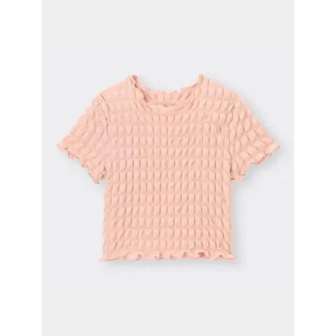 Áo sơ mi nhún dáng Croptop Gu Japan