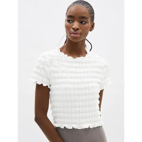 Áo sơ mi nhún dáng Croptop Gu Japan