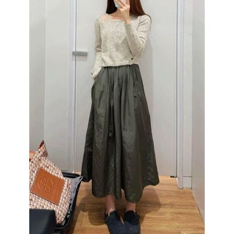 Chân Váy Xếp Ly Dáng Dài Bồng Bềnh Uni Japan - Thời Trang Nữ Hiện Đại, Phong Cách Thanh Lịch, Mẫu Mới 2025