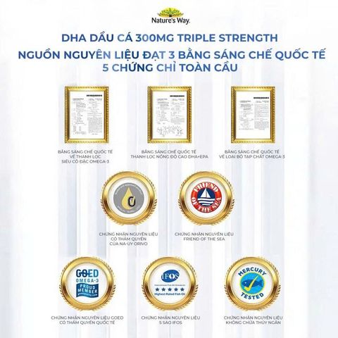 Viên Uống Bổ Sung DHA Cho Trẻ Em Nature's Way Kids Smart Bursts 300mg - Hỗ Trợ Phát Triển Não Bộ & Thị Lực Tự Nhiên, Hương Vị Trái Cây