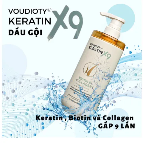 Dầu Gội Xả Voudioty Keratin X9 Biotin & Collagen 500ml – Phục Hồi, Mềm Mượt & Giảm Gãy Rụng 395998