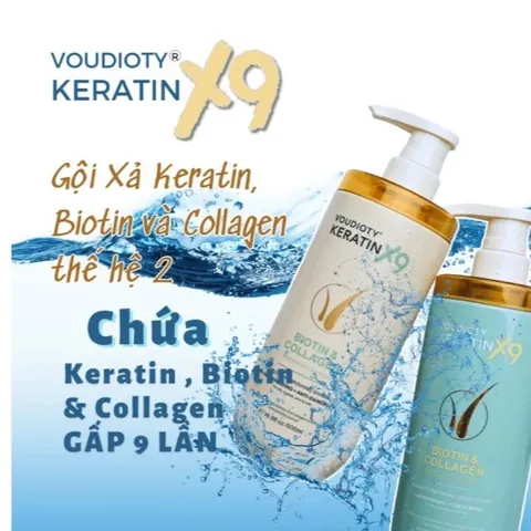 Dầu Gội Xả Voudioty Keratin X9 Biotin & Collagen 500ml – Phục Hồi, Mềm Mượt & Giảm Gãy Rụng 395998