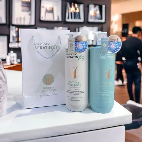 Dầu Gội Xả Voudioty Keratin X9 Biotin & Collagen 500ml – Phục Hồi, Mềm Mượt & Giảm Gãy Rụng 395998