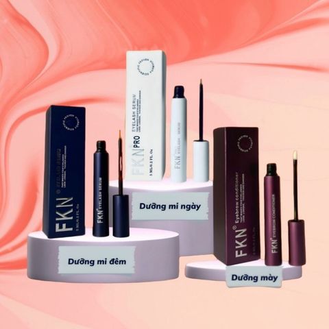 Combo 3 Lọ Dưỡng Mi FKN Ngày và Đêm - Serum Dưỡng Mày Chính Hãng, Kích Mọc Dài và Dày Rậm Mi, Freeship Toàn Quốc