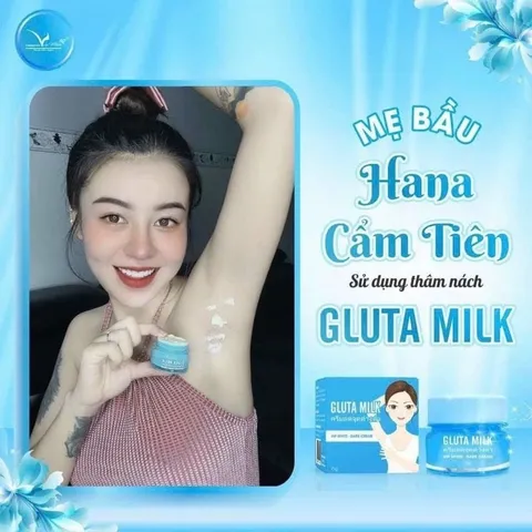 Kem Khử Thâm Nách Gluta Milk VIP White Thái Lan - Giảm Thâm, Làm Trắng Da, Khử Mùi, Hộp 15g - Mua 1 Tặng 1