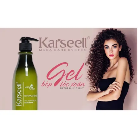 Gel Giữ Nếp Tóc Xoăn Karseell Curly Cream 500ml - Dưỡng Tóc Uốn Xoăn, Tạo Kiểu Tự Nhiên, Hương Nước Hoa Sang Trọng, Chính Hãng Italy