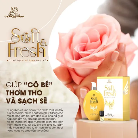 Dung Dịch Vệ Sinh Phụ Nữ Đông Anh 120ml Soft Fresh Collagen X3 Giúp Ngăn Mùi - Dưỡng Ẩm