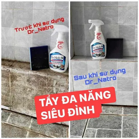 Chất tẩy đa năng Dr Natro siêu sạch mọi vết bẩn công nghệ ION TỪ TRƯỜNG tặng Miếng nhám thần thánh 500 ml
