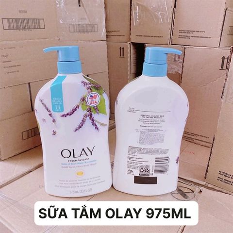 Sữa tắm Olay Fresh Outlast Lavender 975ml – Dưỡng ẩm và thư giãn với hương oải hương tự nhiên, sản phẩm chăm sóc da hoàn hảo
