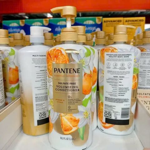 Dầu gội Pantene Essential Botanicals 1.13L - Tăng phồng, sạch dịu cho tóc mượt mà, tự nhiên và tràn đầy sức sống