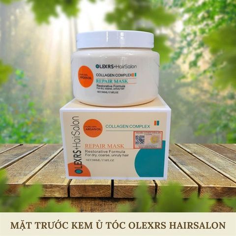 Kem Ủ Tóc Olexrs Collagen 500ml - Phục Hồi Tóc Hư Tổn, Làm Mềm Mượt và Cung Cấp Độ Ẩm Tối Ưu cho Tóc Khỏe Mạnh