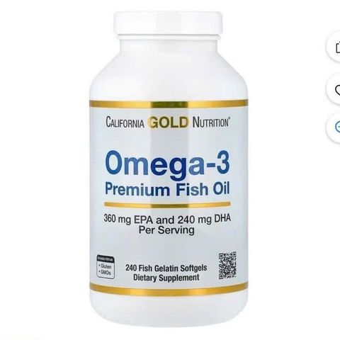 Viên uống dầu cá Omega - 3 California Gold Nutrition 240 viên - Hàng Mỹ 396379
