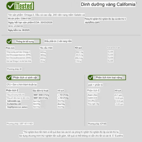 Viên uống dầu cá Omega - 3 California Gold Nutrition 240 viên - Hàng Mỹ 396379