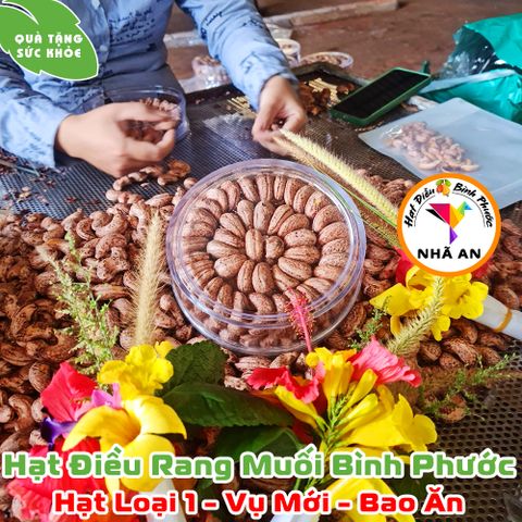 Hạt Điều Rang Muối Vỏ Lụa Nhã An 500gr - Hạt Điều A+ Cồ, Nguyên Chất, Thơm Ngon, Không Dầu, Món Ăn Vặt Lành Mạnh