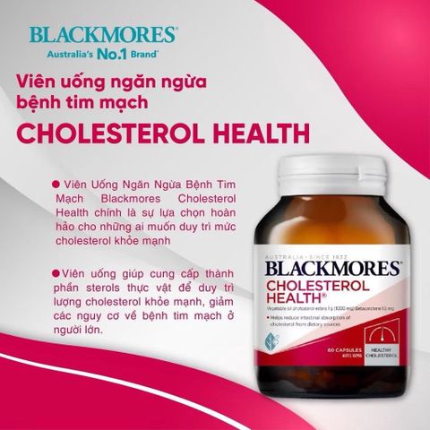 Viên Uống Giảm Cholesterol Blackmores Cholesterol Health 60 Viên 394357