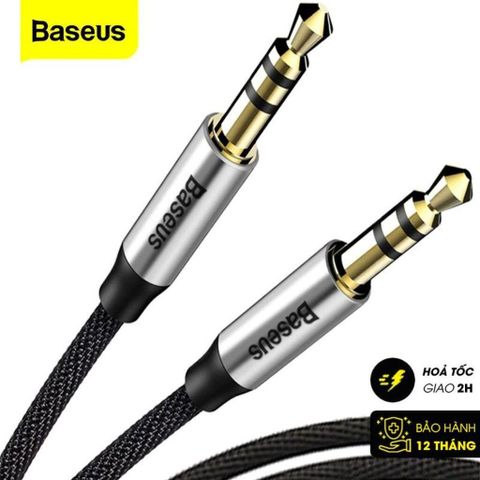 Dây Cáp Âm Thanh AUX 3.5mm Baseus M30 - Chất Lượng Cao, Siêu Bền, Chống Nhiễu Tối Ưu - Đầu Đực Male to Male, Tương Thích Mọi Thiết Bị