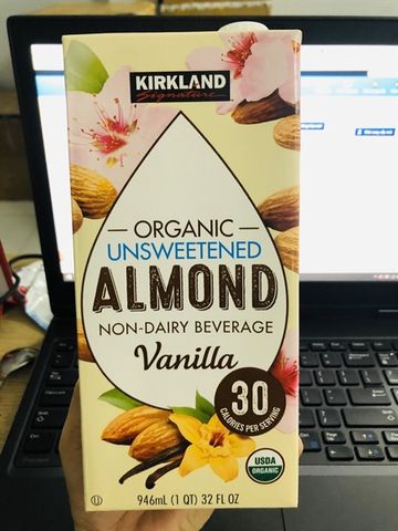Sữa Hạnh Nhân Vanilla Kirkland Signature 946ml - Thơm Béo Tự Nhiên, Ít Đường, Sữa Dinh Dưỡng Nguyên Chất