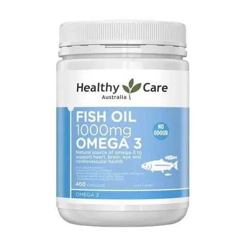 Viên Uống Dầu Cá Healthy Care Omega 3 1000mg - Hỗ Trợ Tim Mạch và Sức Khỏe - 400 Viên Nang Mềm Chính Hãng Úc