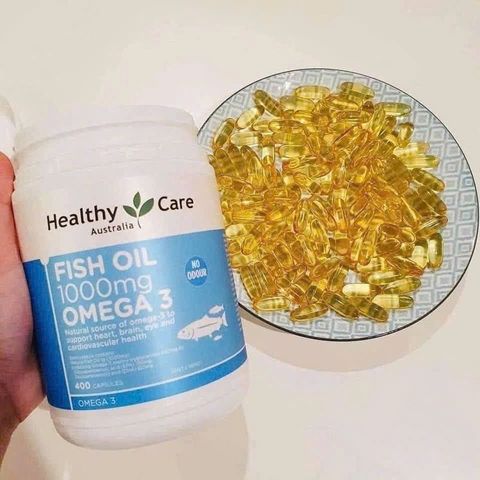 Viên Uống Dầu Cá Fish Oil 1000mg Omega 3 400 Viên - Bổ Sung Dinh Dưỡng Healthy Care Hỗ Trợ Sức Khỏe Tim Mạch và Khớp