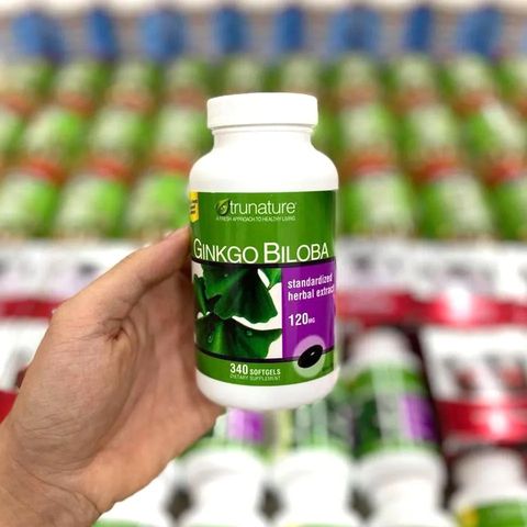 Viên uống Trunature Ginkgo Biloba 120mg - Hỗ trợ tuần hoàn não, tăng cường trí nhớ, giảm căng thẳng cho người sử dụng
