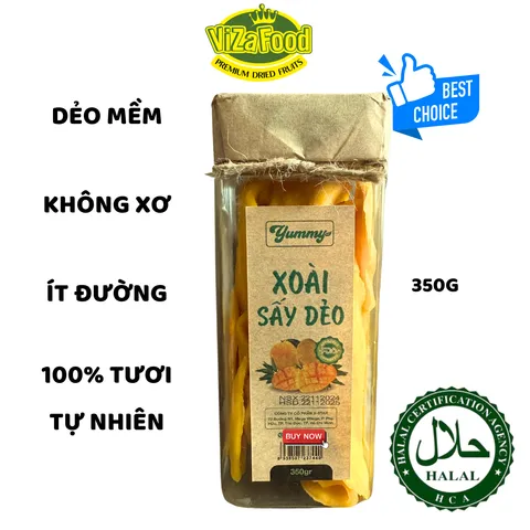 [Ăn là ghiền] Xoài sấy dẻo hộp/túi 350g, làm quà Tết, quà tặng, street food - VizaFood
