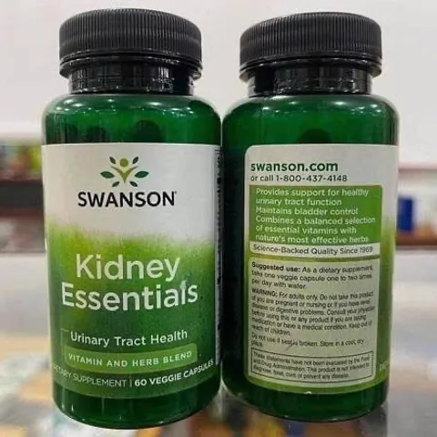 Viên Uống Bổ Thận Swanson Kidney Essentials 60 Viên - Hỗ Trợ Chức Năng Thận, Tăng Cường Sức Khỏe và Thải Độc Tự Nhiên