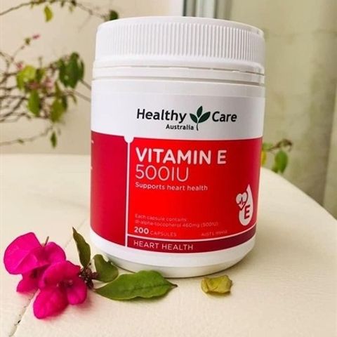 Viên Uống Vitamin E Healthy Care 500 IU Hỗ Trợ Sức Khỏe và Làm Đẹp Da - 200 Viên Thực Phẩm Chức Năng Chính Hãng Từ Úc