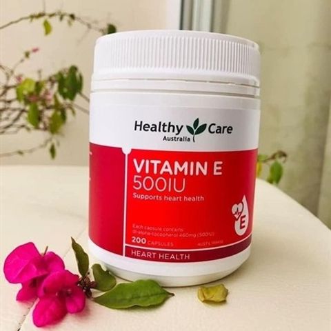 Viên Uống Vitamin E Healthy Care 500 IU Hỗ Trợ Sức Khỏe và Làm Đẹp Da - 200 Viên Thực Phẩm Chức Năng Chính Hãng Từ Úc