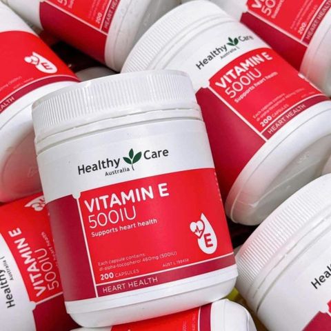 Viên Uống Vitamin E Healthy Care 500 IU Hỗ Trợ Sức Khỏe và Làm Đẹp Da - 200 Viên Thực Phẩm Chức Năng Chính Hãng Từ Úc