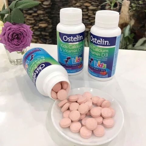 Viên Uống Canxi Cho Bé Ostelin Calcium + Vitamin D3 90 Viên - Tăng Cường Xương Khỏe Mạnh, Hỗ Trợ Phát Triển Cho Trẻ Em 1-12 Tuổi