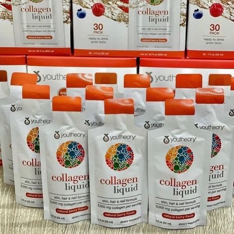 Nước Uống Collagen Youtheory 30 Gói - Giải Pháp Làm Đẹp Da, Tóc, Móng Từ Bên Trong, Mỹ Phẩm Chức Năng Chất Lượng Cao