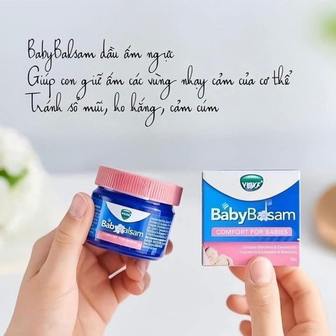 Dầu Vicks Baby Balsam - Dầu Bôi Giữ Ấm Ngực Cho Trẻ Em Từ 3 Tháng Đến 5 Tuổi, Chống Ho Ngạt Mũi, Giúp Ngủ Ngon