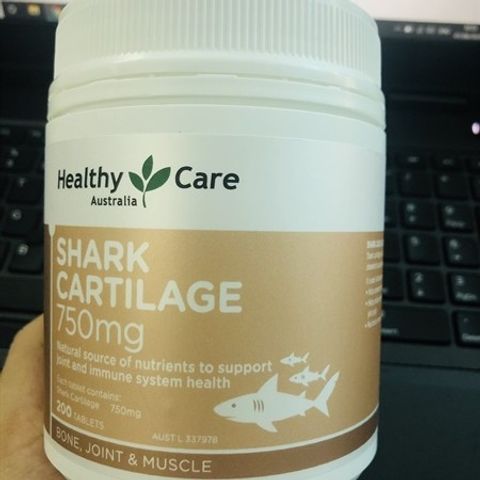 Viên uống Sụn Vi Cá Healthy Care Shark Cartilage 750mg - Hỗ trợ sức khỏe khớp và tăng cường độ dẻo dai, 200 viên tiện dụng
