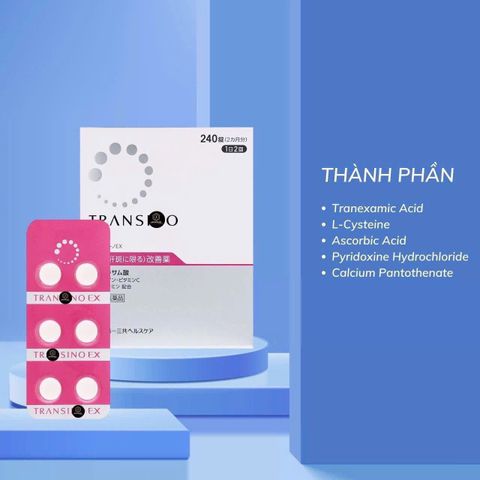 Viên Uống Transino 240 Viên Chính Hãng Nhật Bản – Thực Phẩm Bổ Sung Chăm Sóc Da, Hỗ Trợ Làm Sáng Da, Bổ Sung Dinh Dưỡng