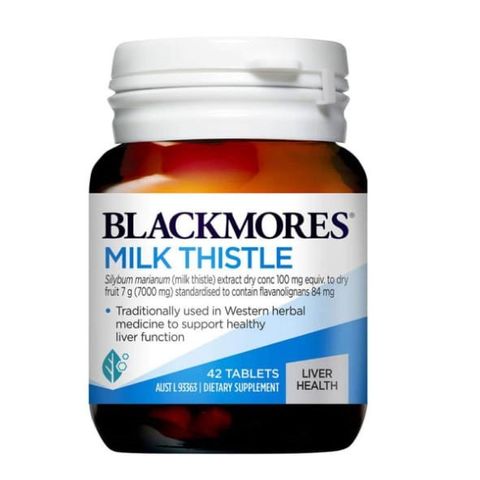 Viên uống Blackmores Milk Thistle 42 viên - Hỗ trợ sức khỏe gan, tăng cường chức năng gan, bảo vệ tế bào gan tự nhiên