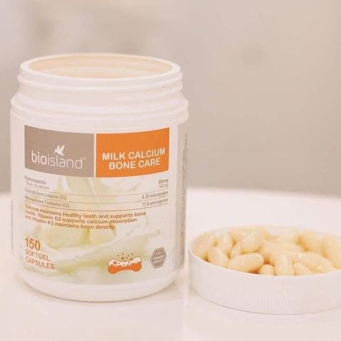 Bio Island Milk Calcium Bone Care 150 Viên Chính Hãng Úc | Canxi Sữa Tự Nhiên | Hỗ Trợ Duy Trì Xương & Răng Chắc Khỏe