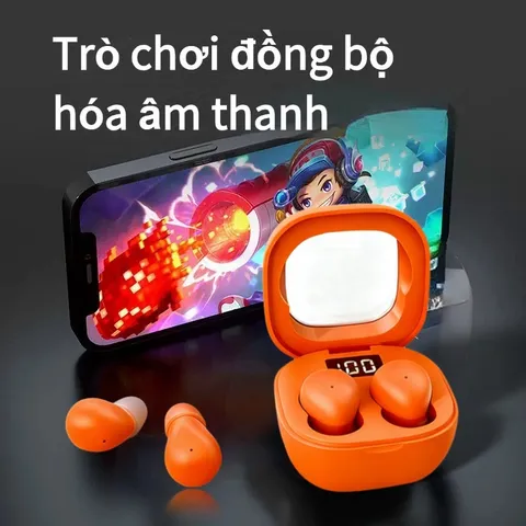 Tai nghe Bluetooth 5.3 siêu nhỏ không dây cảm ứng LED - Giảm tiếng ồn, chất lượng âm thanh HiFi, phù hợp khi ngủ và sử dụng hàng ngày